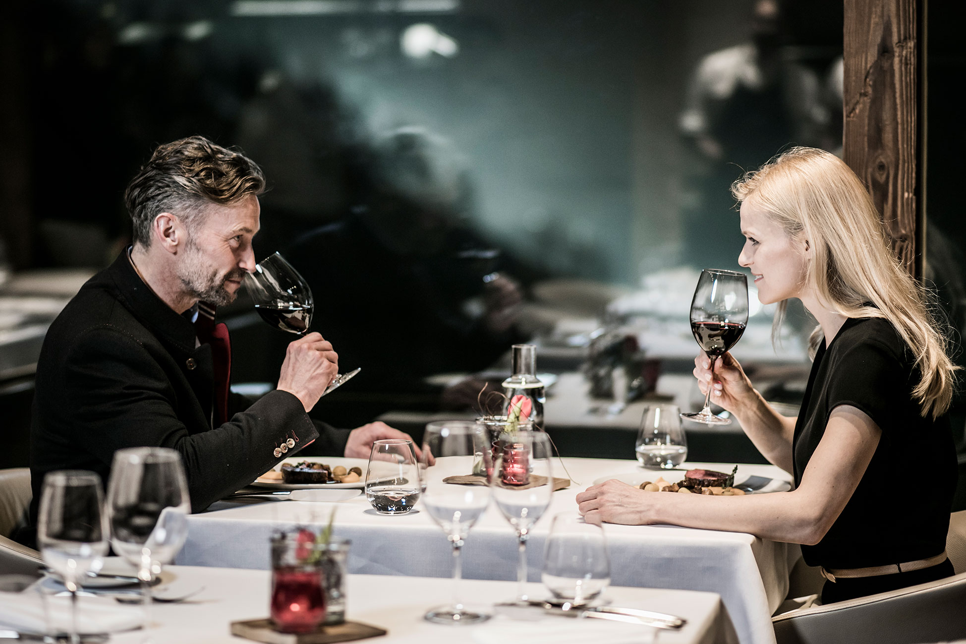 Abendessen im Restaurant OOBEN im MOOSER